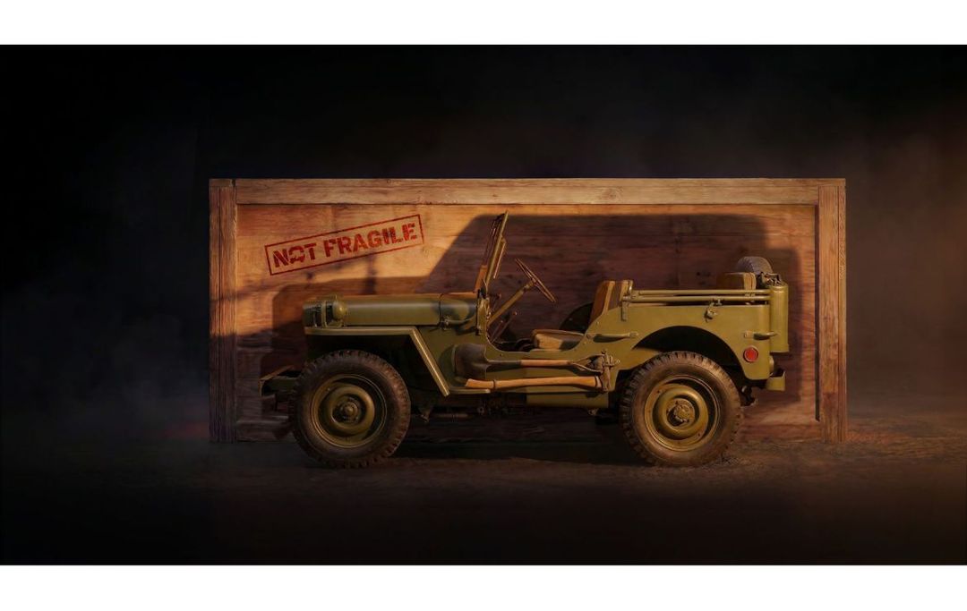 Jeep Willys — bok, vintage styl