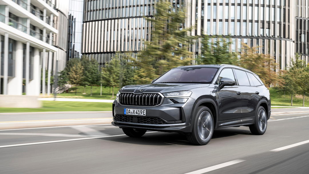 Škoda Kodiaq — przód, jazda miejska