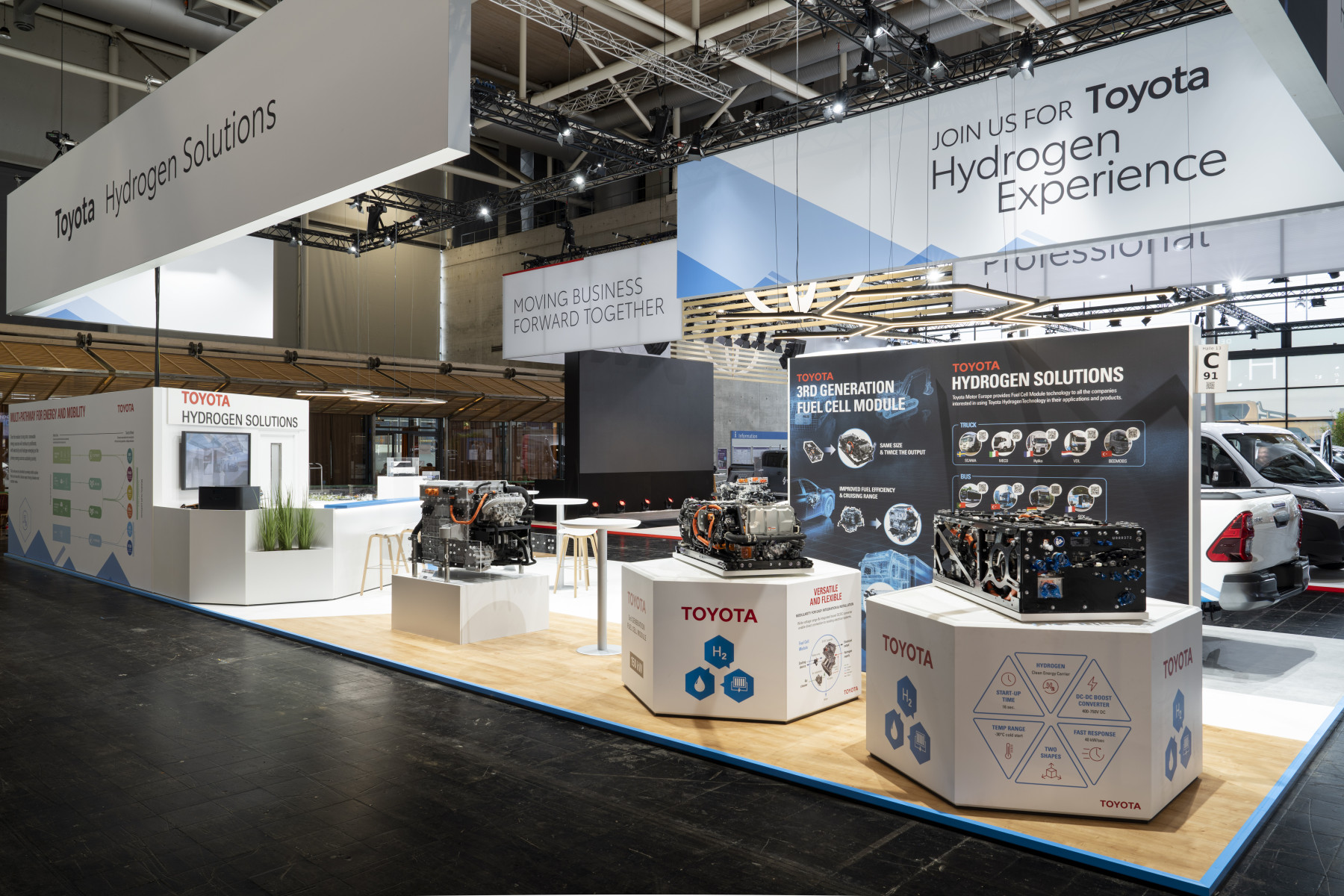 Komponenty ogniw paliwowych Toyota – stoisko wystawowe