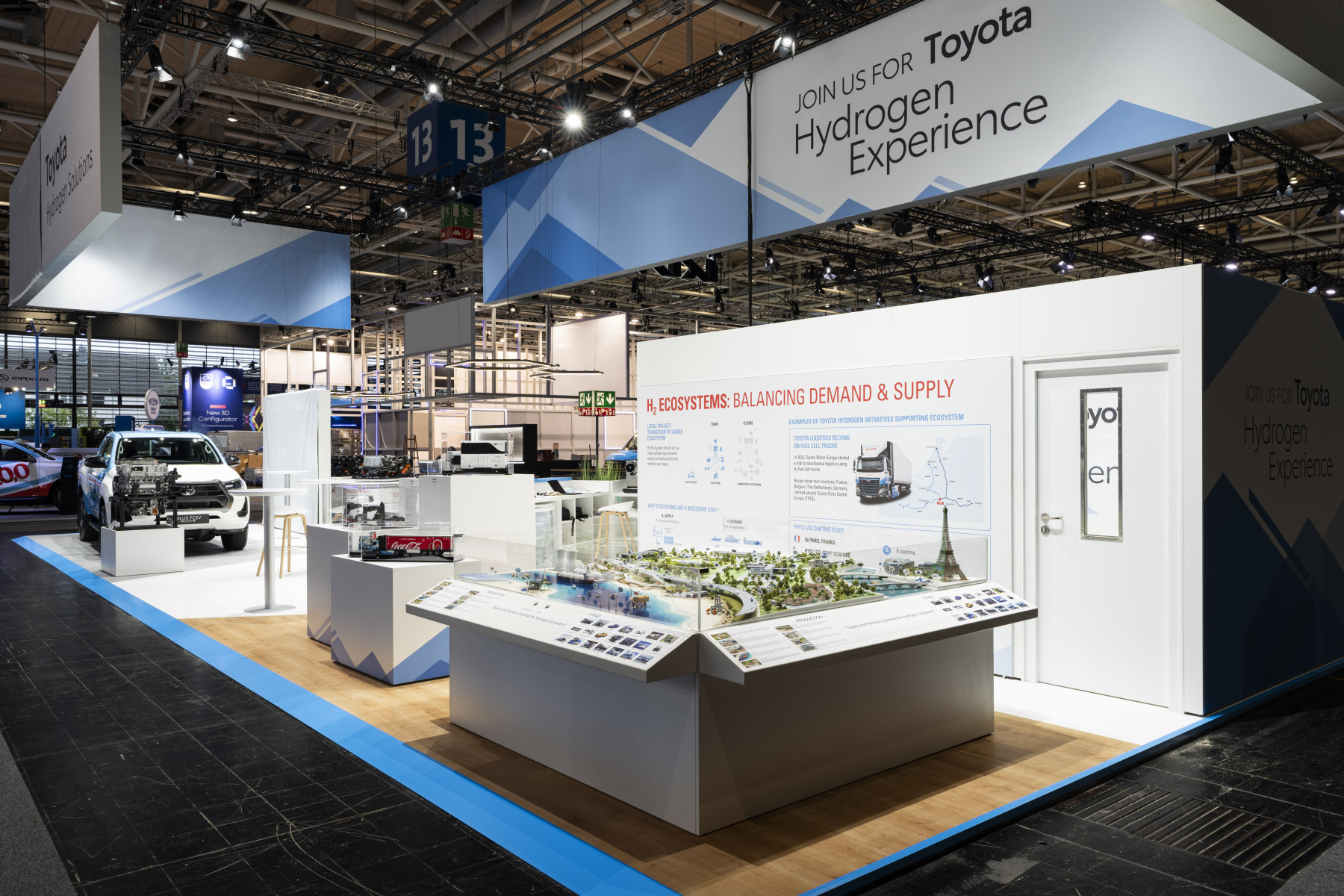 Stoisko Toyota Hydrogen Experience – model miasta i komponenty
